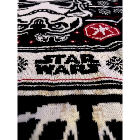Star Wars Stormtrooper Ugly Christmas Sweater | Medium | Black & Red - Picture 3 of 4